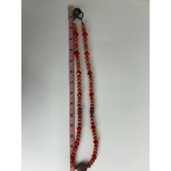 Authentic Coral-like appearance WITH Dazzling Druzy Stone Centerpiece - Picture 5 of 8